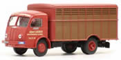 French Panhard Truck Movic bétaillère grand animaux rouge brique et marron